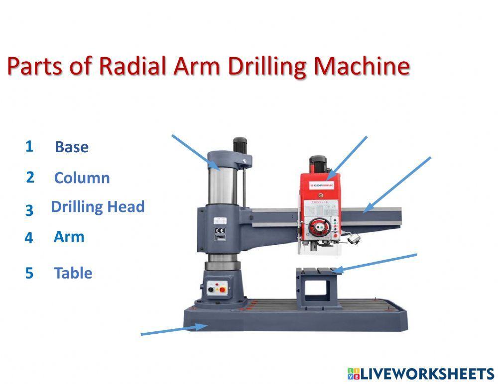 Radial arm drilling machine