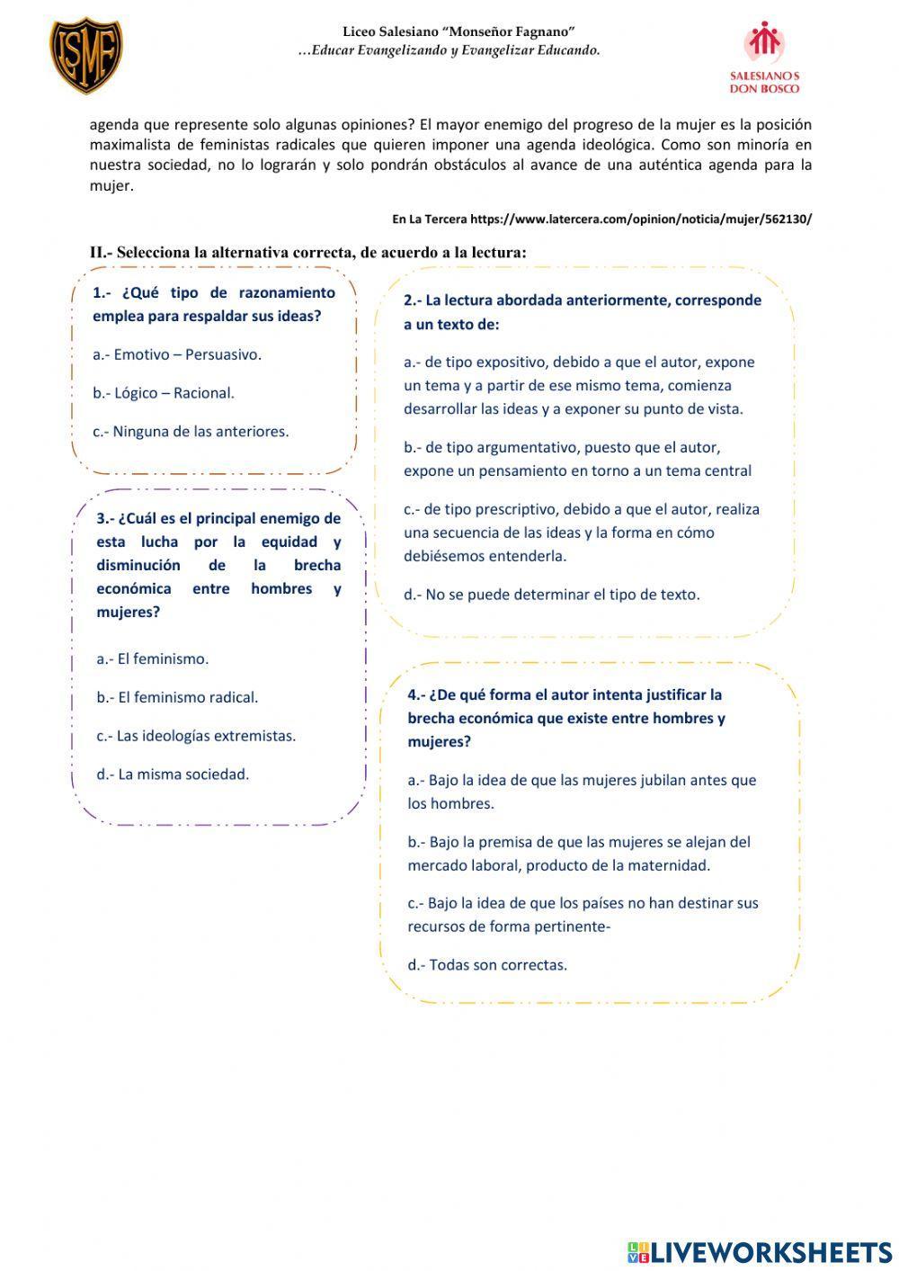 Guía de aprendizaje - Columna de opinión  PD.