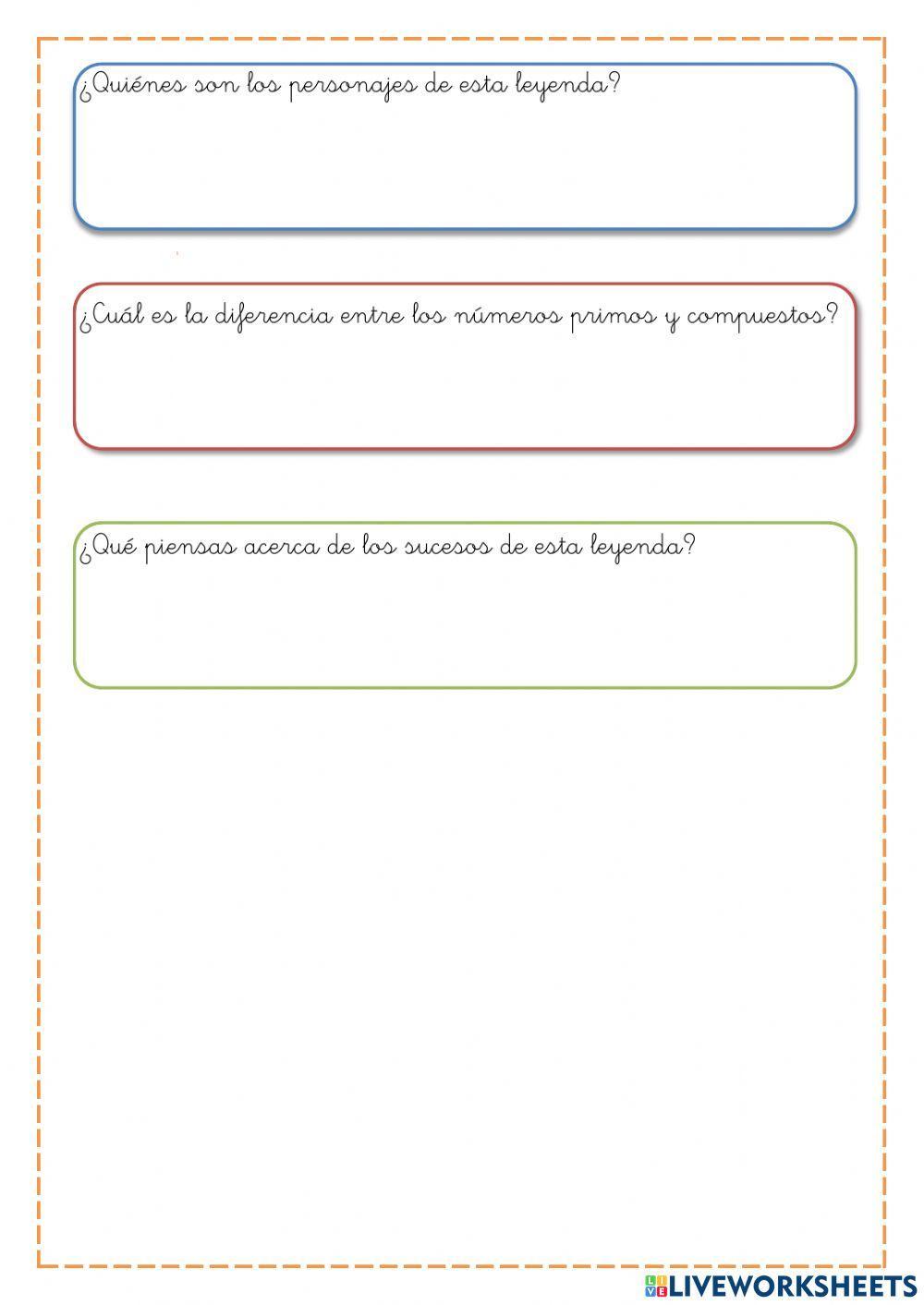 Leyenda terrorífica de los números