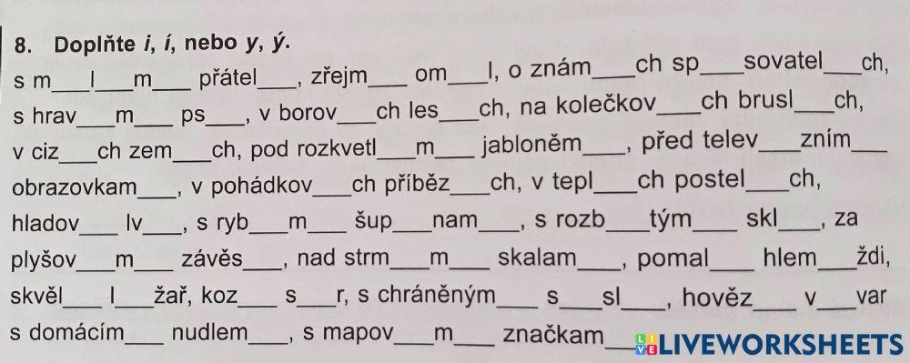 Přídavná jména - koncovky