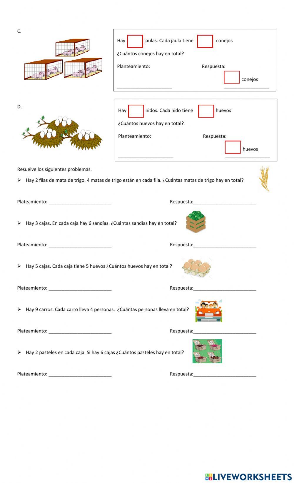 Hoja de trabajo de matemática