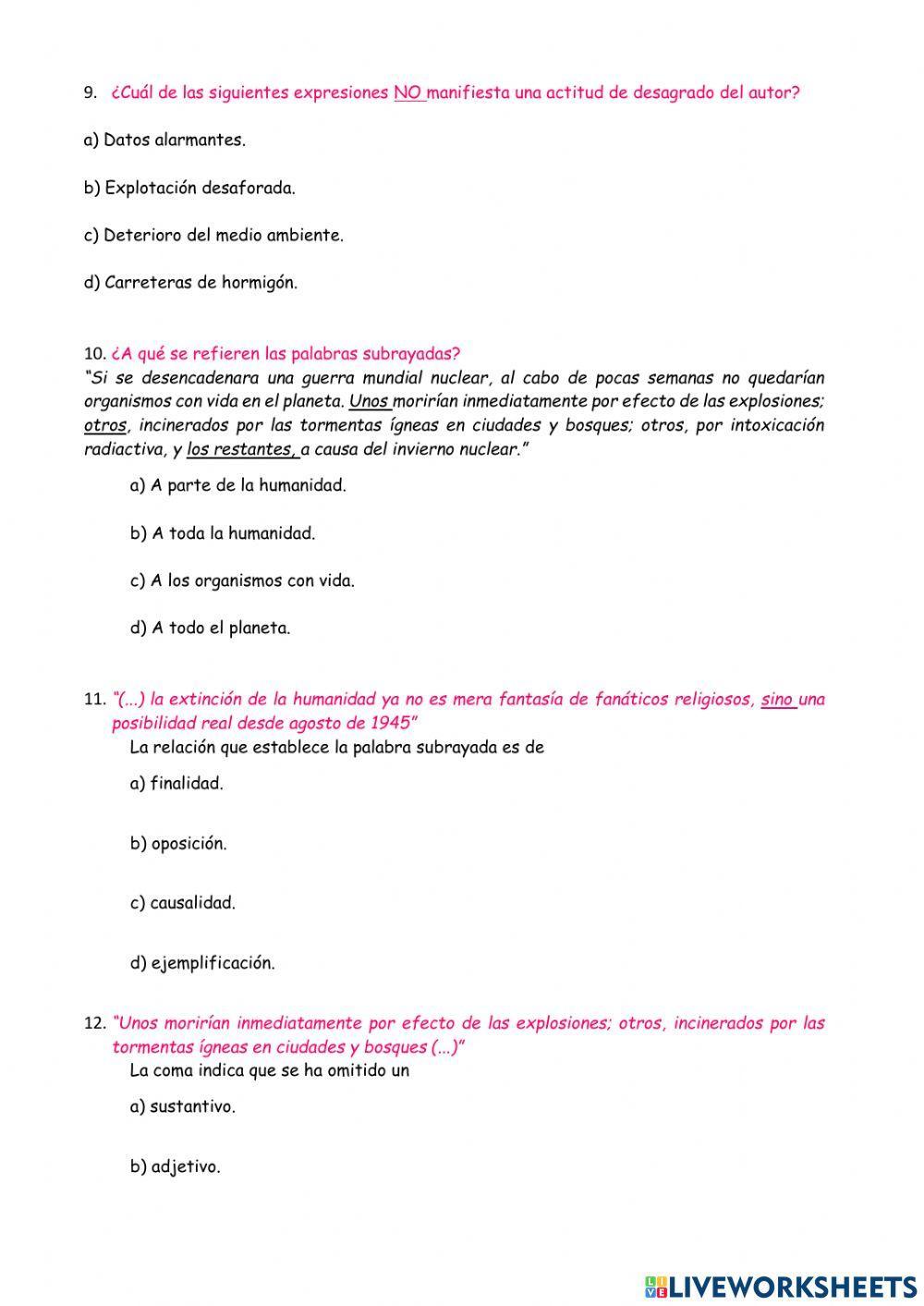 Comprensión de texto