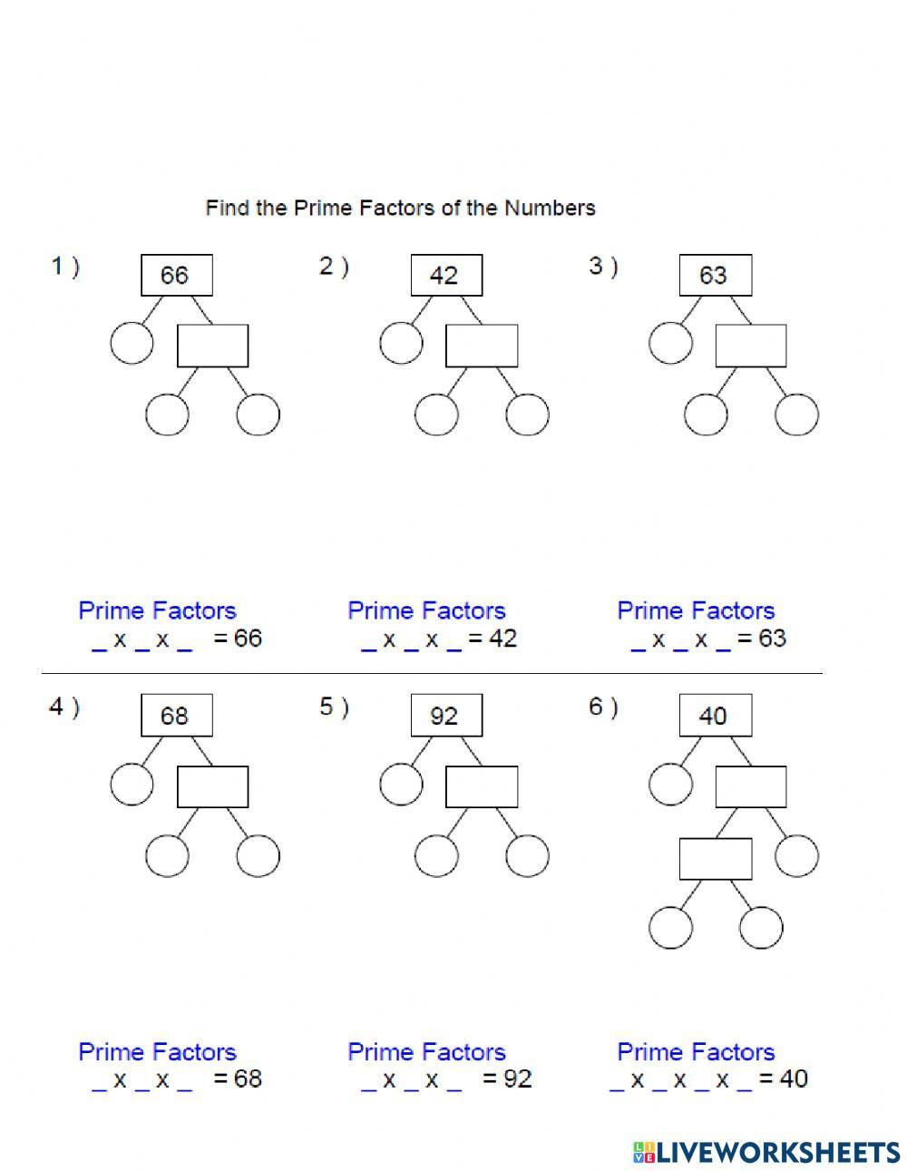 Prime factor tree