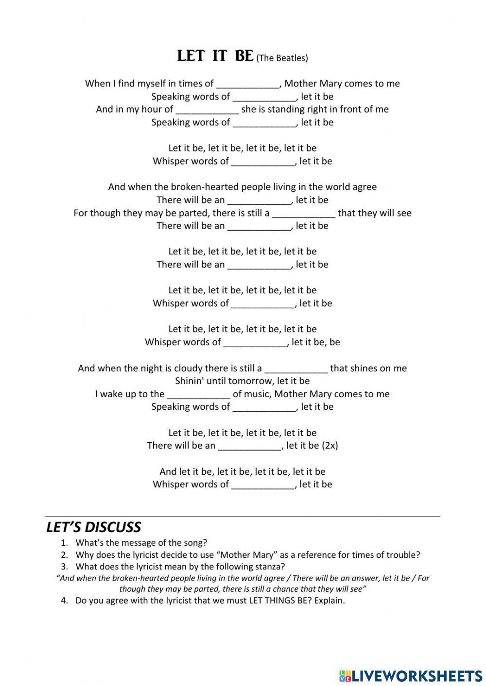 Let it Be (The Beatles)