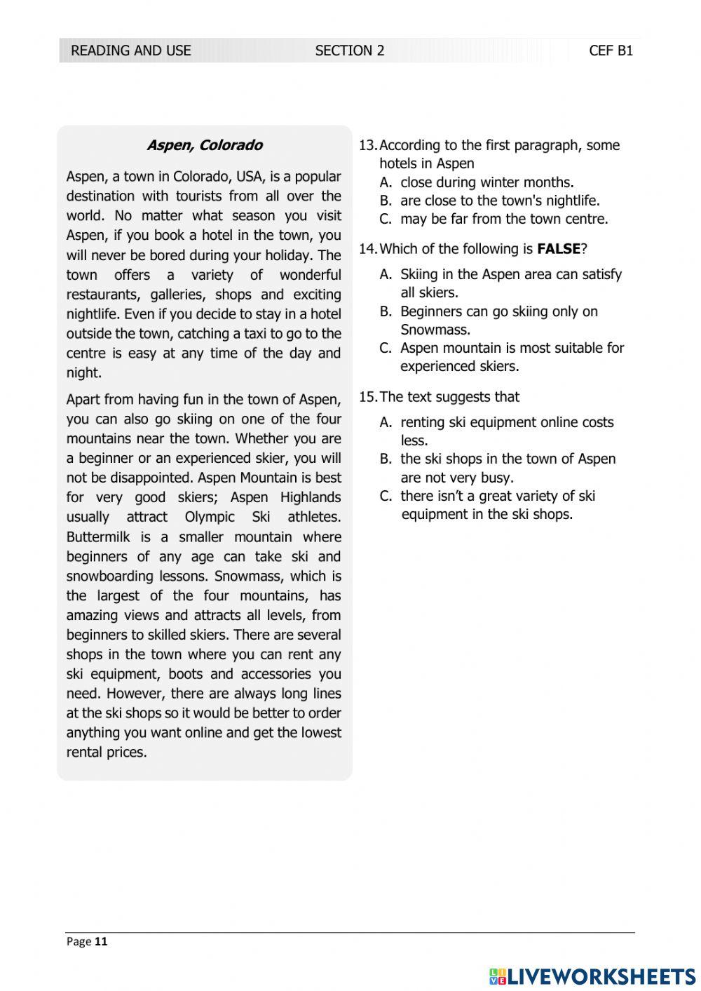 LRN B1  JANUARY 2017 TEST