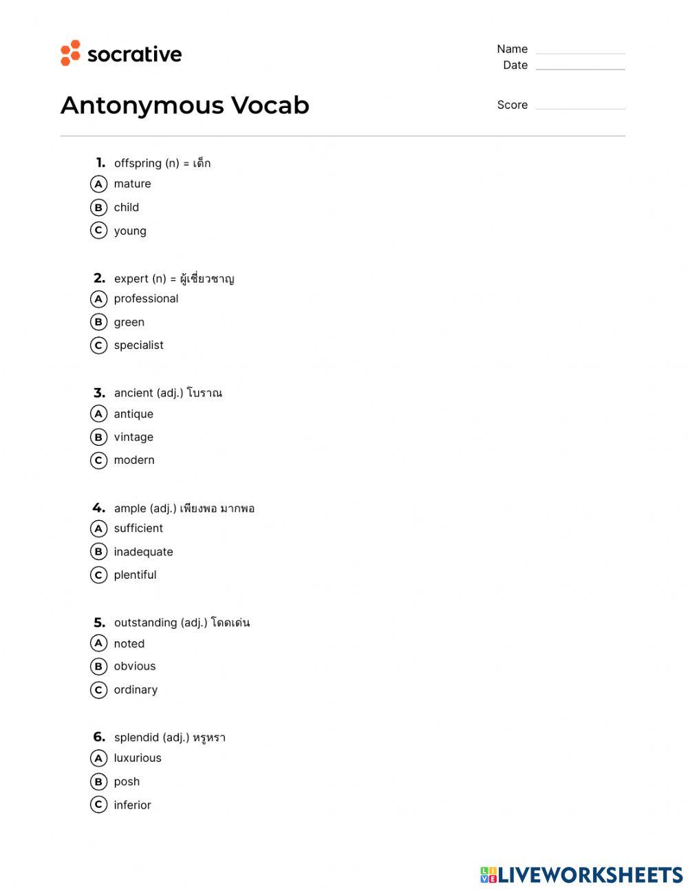 antonym