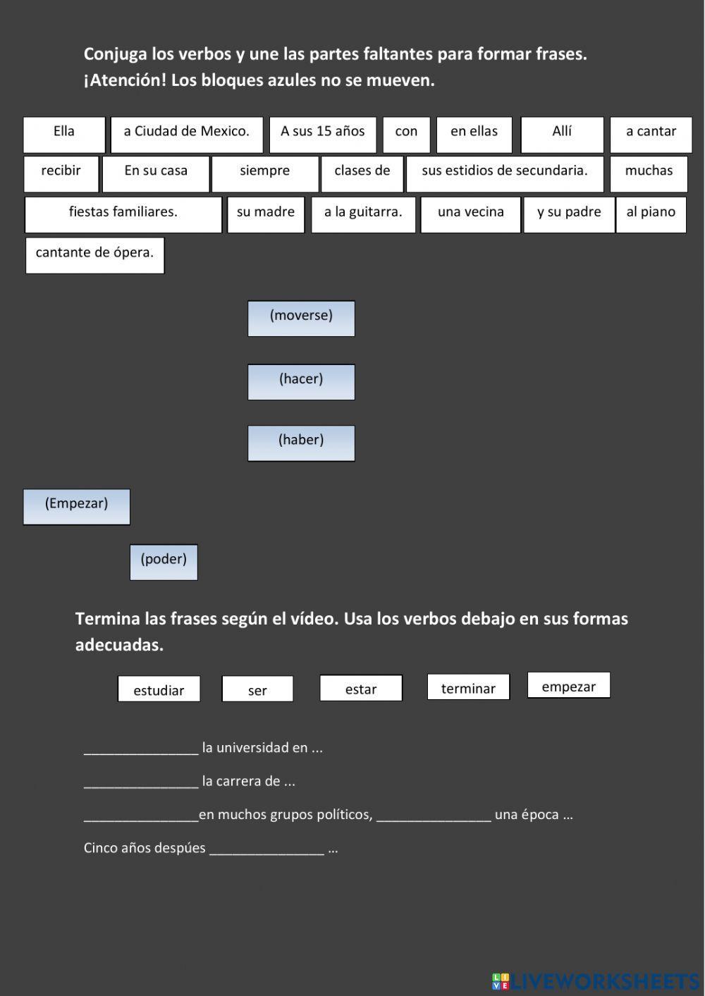 Una vida para contarla - video comprensión