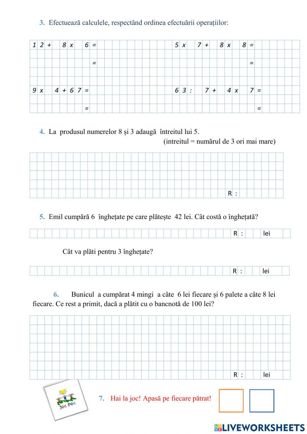 Înmultirea si împărțirea numerelor naturale