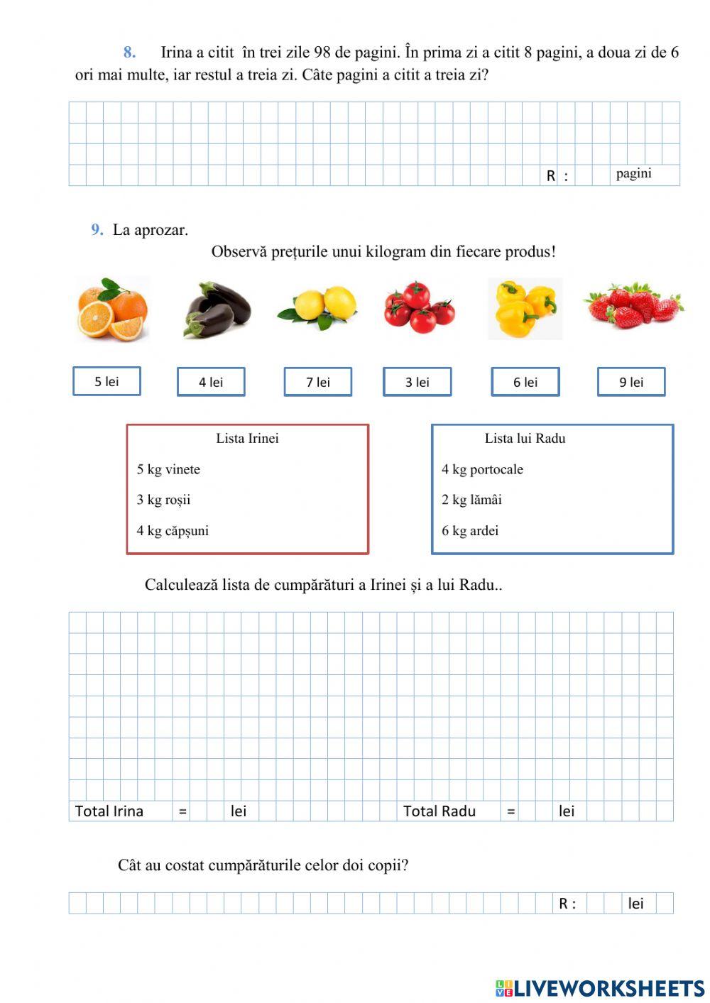 Înmultirea si împărțirea numerelor naturale