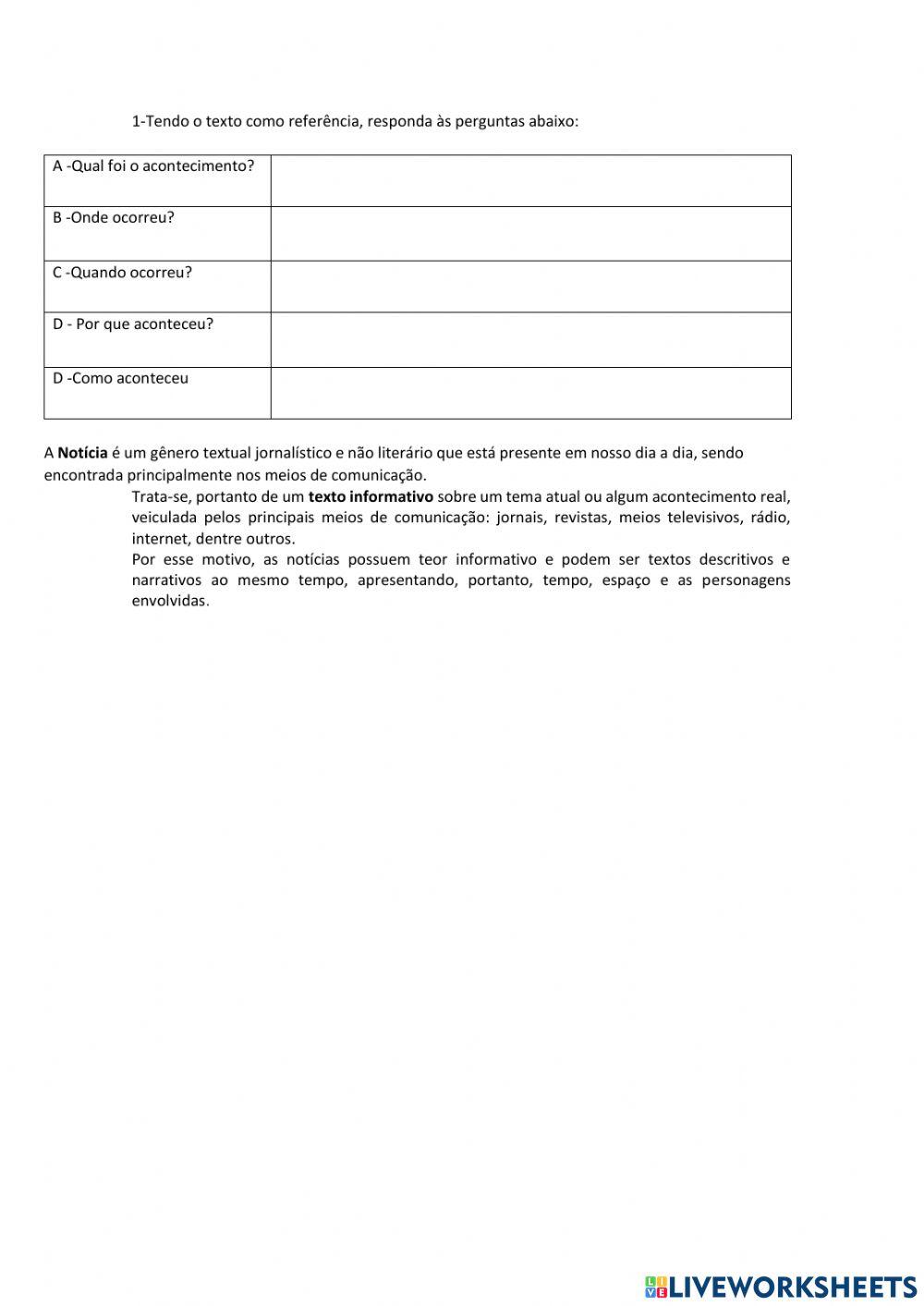 Atidade de portugues