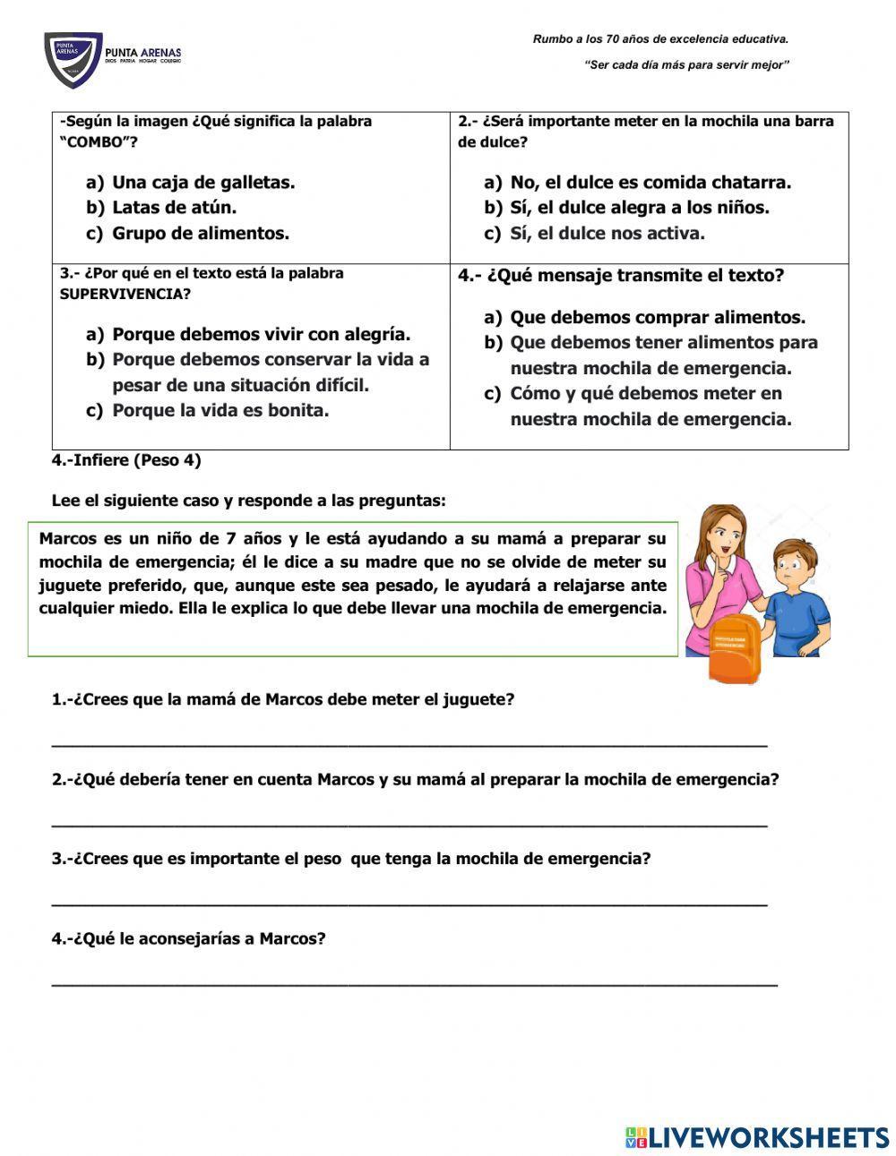 Mochila de emergencia