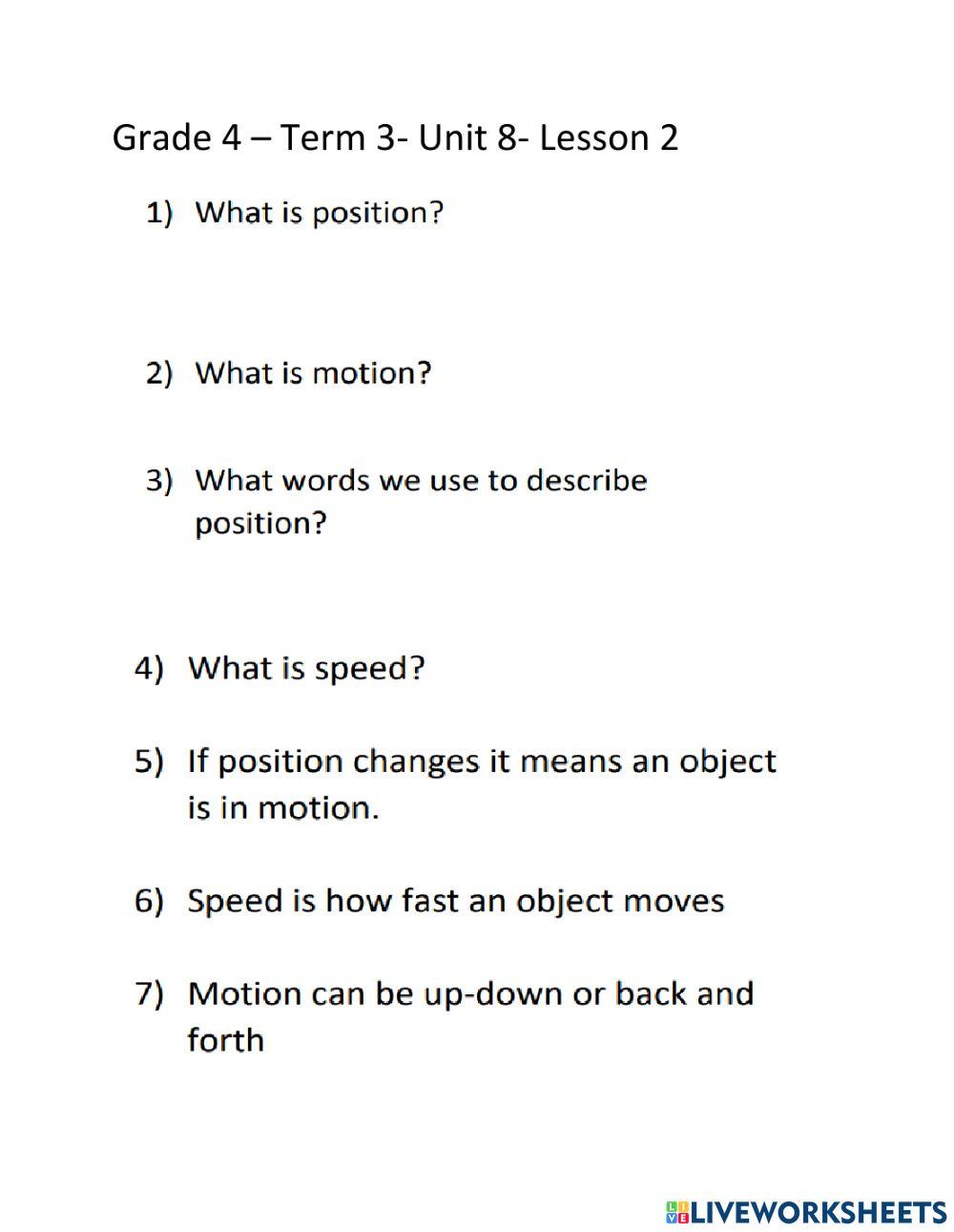 6530857 | Motion | BinduBiji | LiveWorksheets
