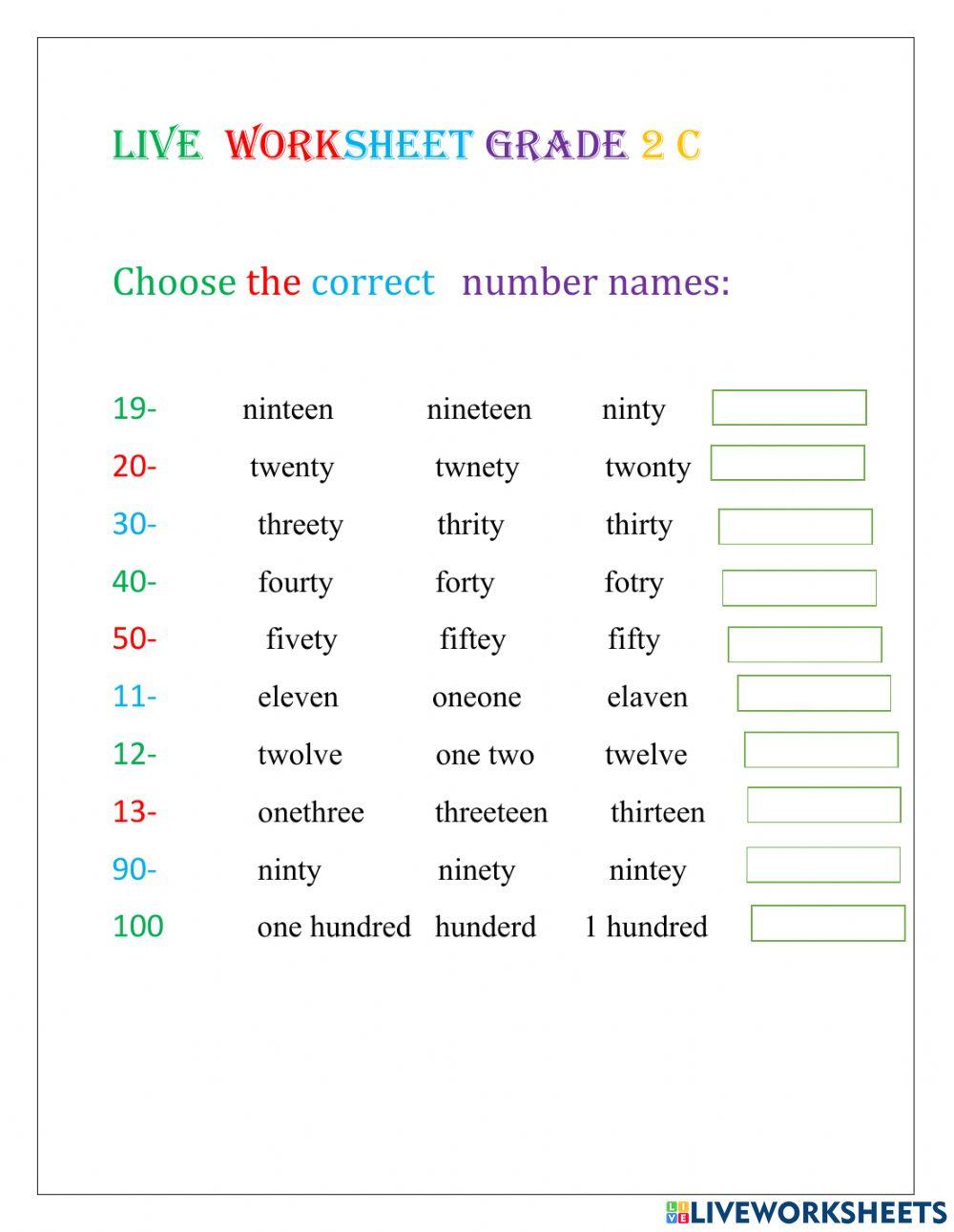 Number Names LiveWorksheets 902666 number-names-liveworksheets-902666