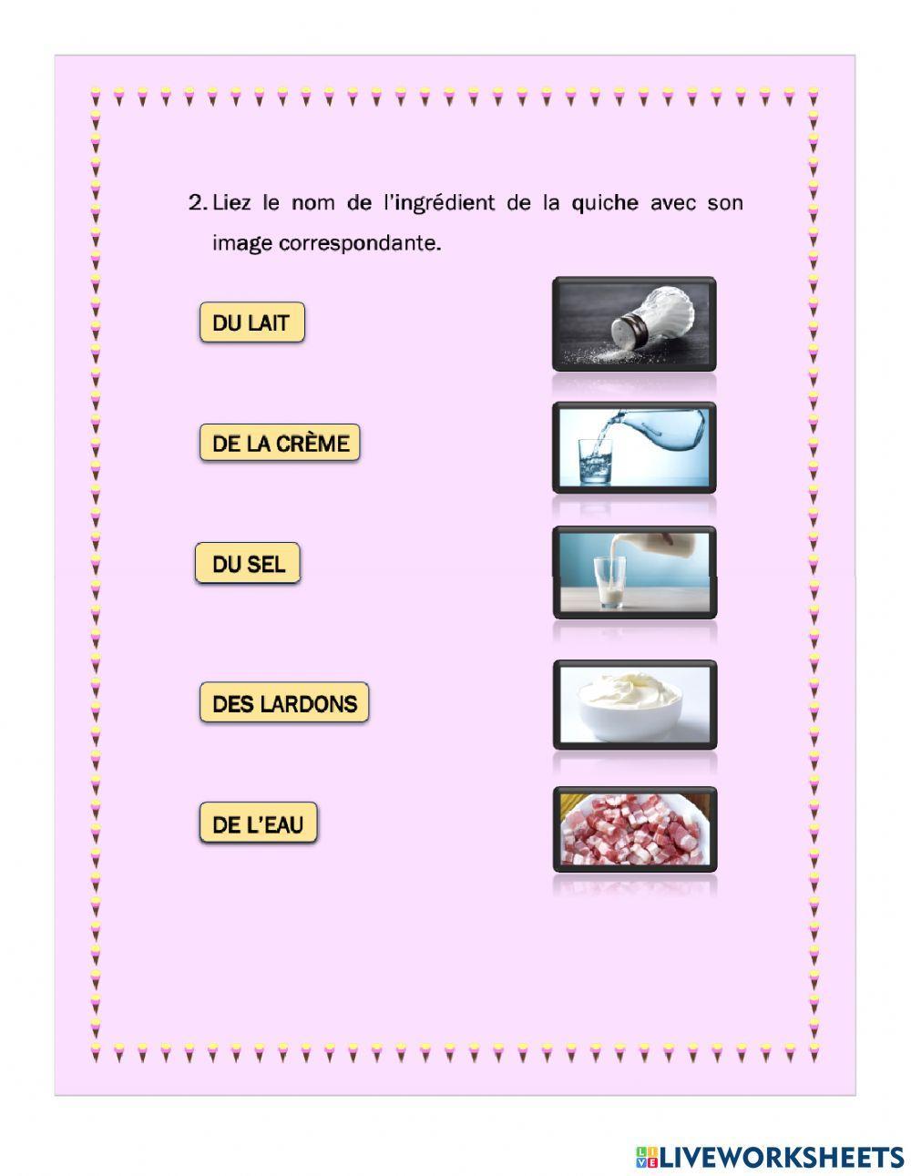 Les ingrédients de la quiche Lorraine