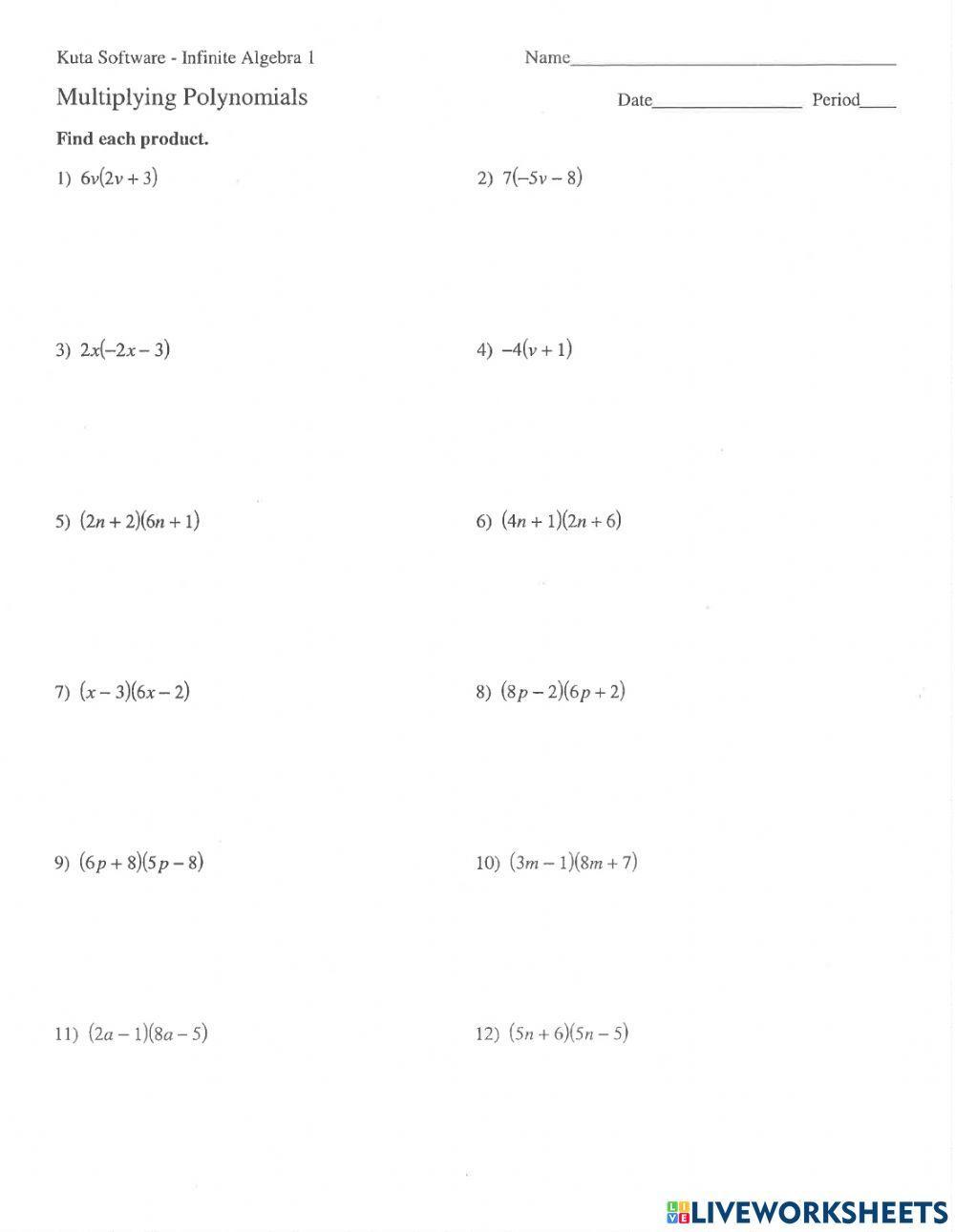 Multiplying Polynomials