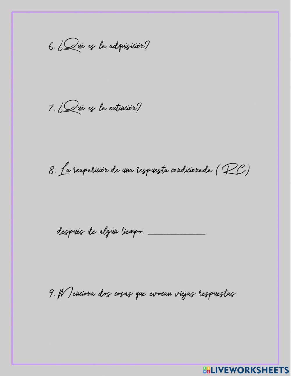 Cuestionario Psicología