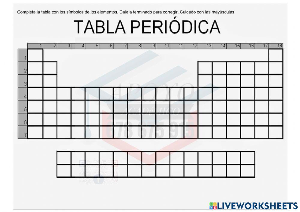 Tabla periódica 2º eso