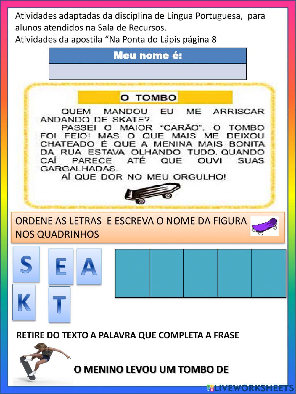 Atividades adaptadas