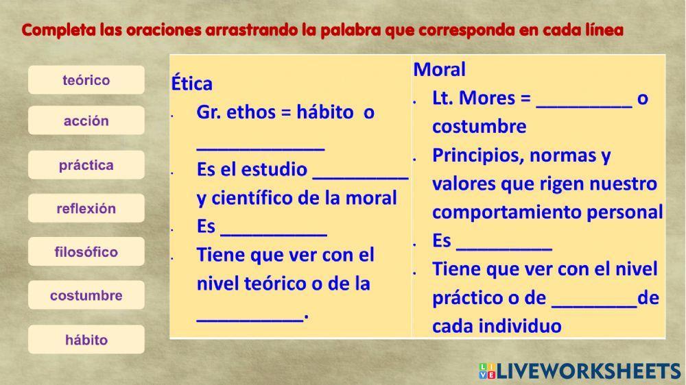 Etica, moral y conciencia