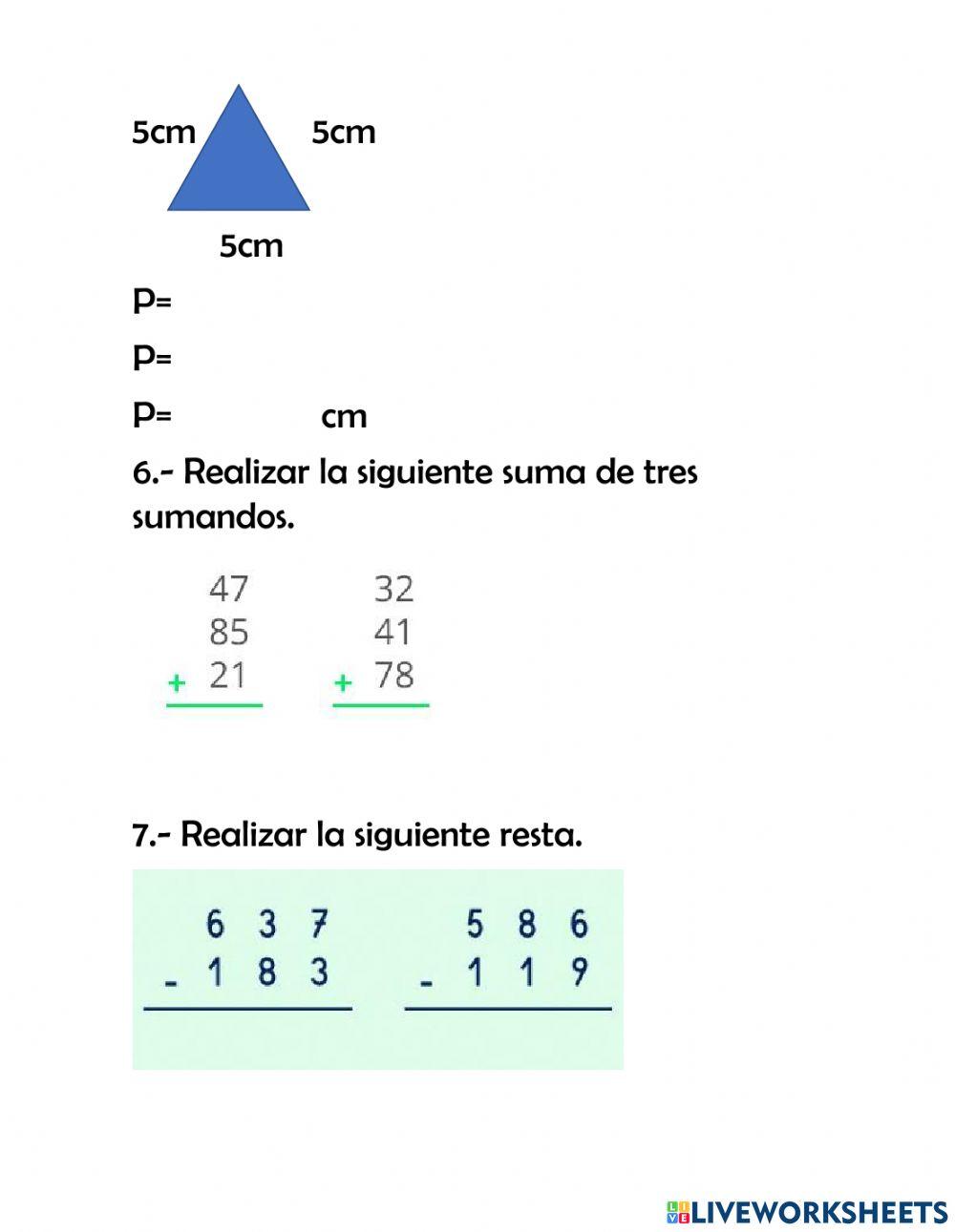 Evaluacion de 2do Mate