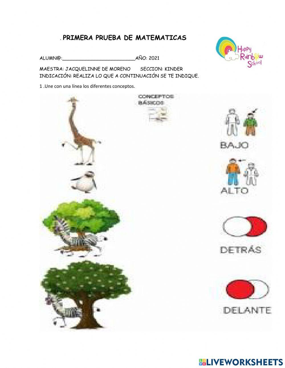 Examen d matematcas k5