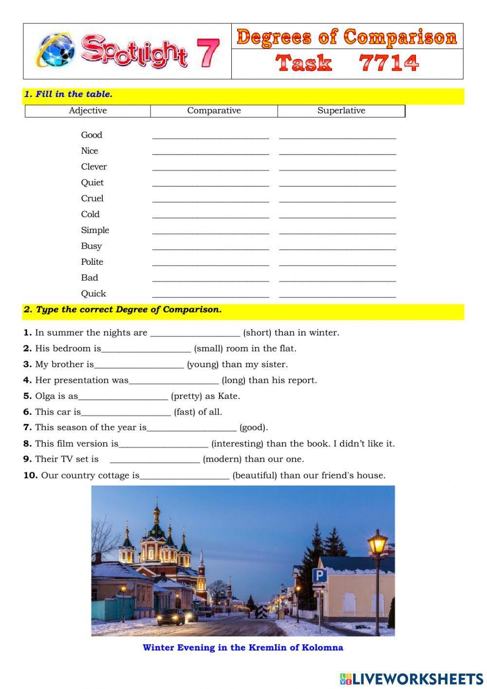 Spotlight 7 Task 7714