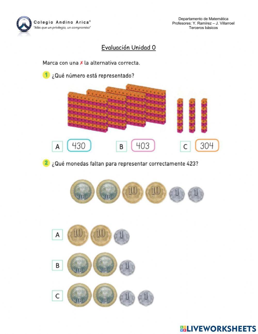 Evaluación Unidad 0, terceros básicos 21
