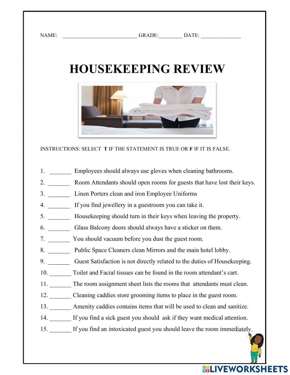921810 | Housekeeping Review | Nerissa Dorsett