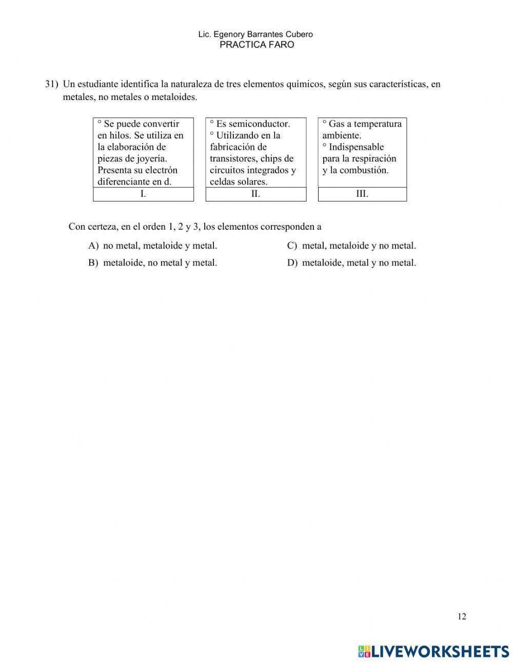 Tema 2 Elementos Químicos Practica FARO