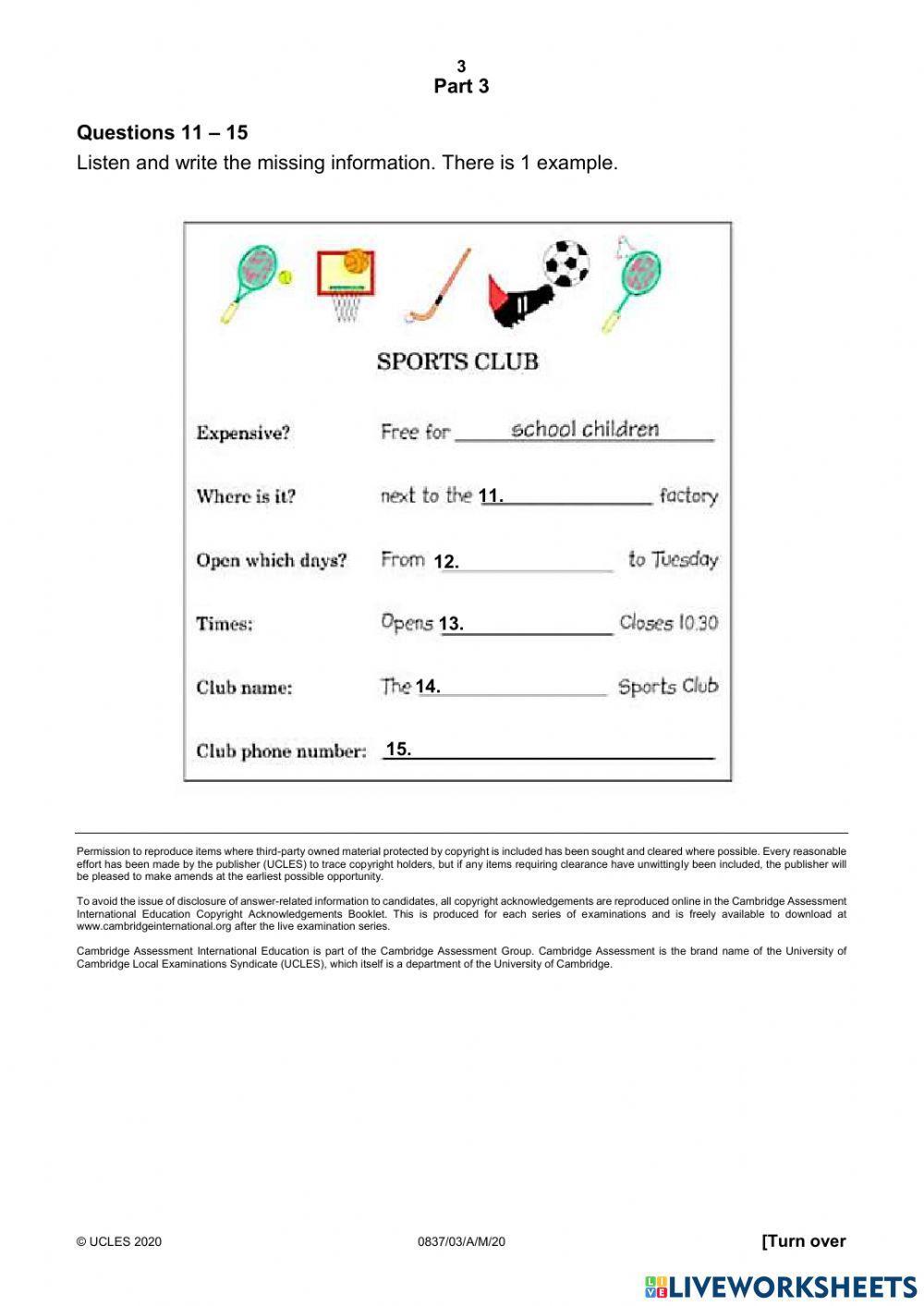Diagnostic test-trim 1- listening 3rd grade