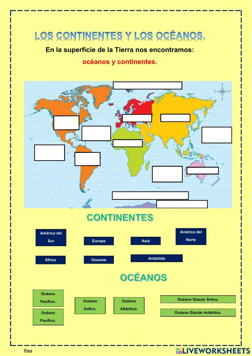Océanos y continentes