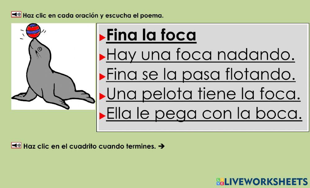 Fina la foca: Escucha