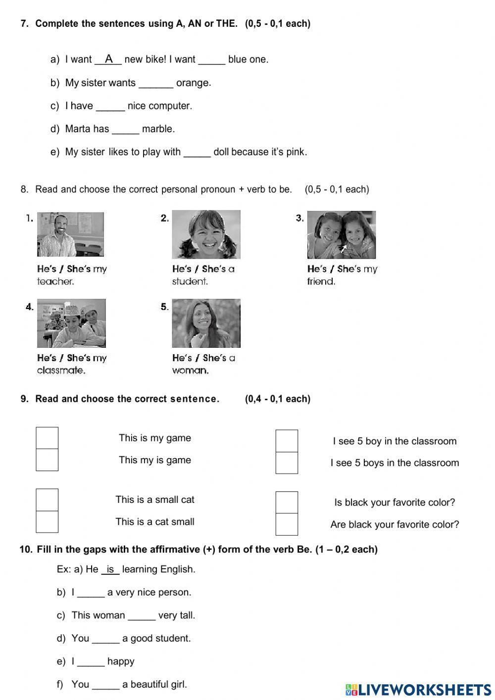 Midterm Test - Juniors 1