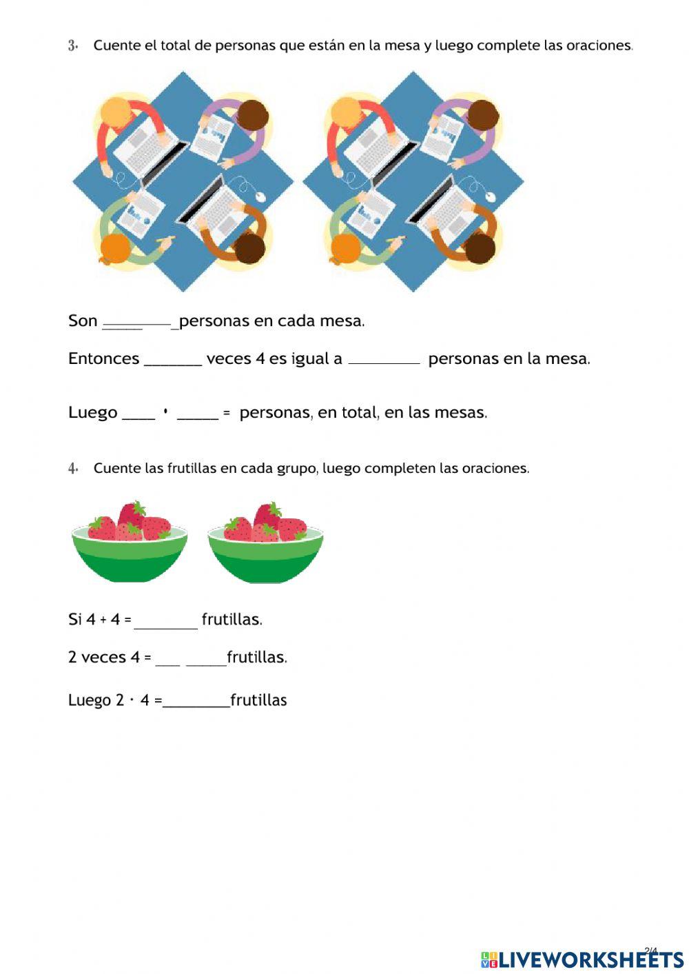 Multiplicación segundo grado