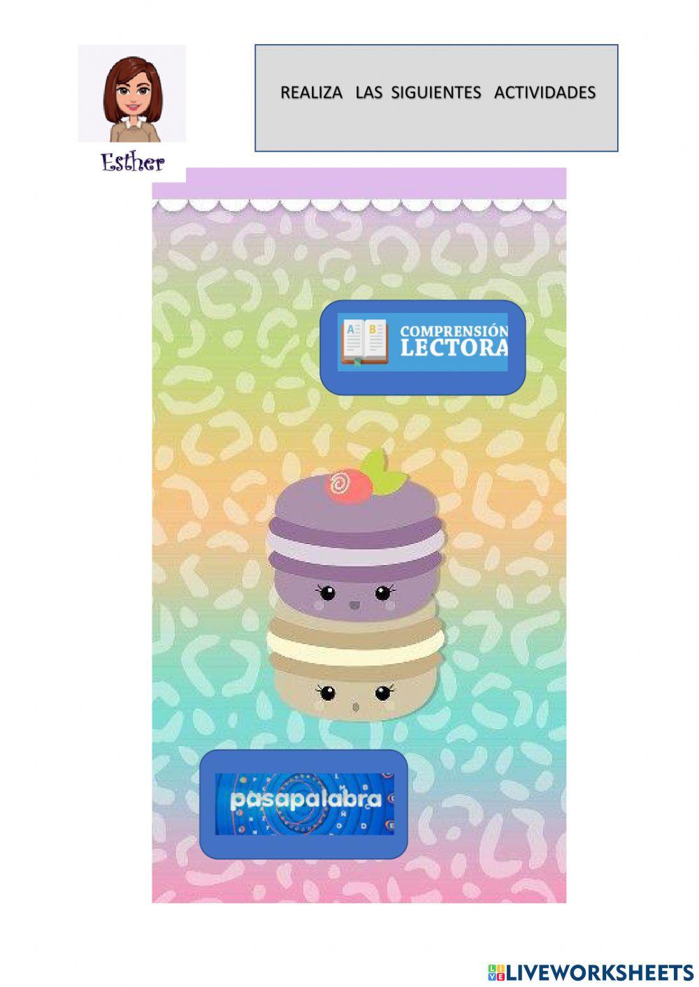 Actividad lectura comprensiva y vocabulario