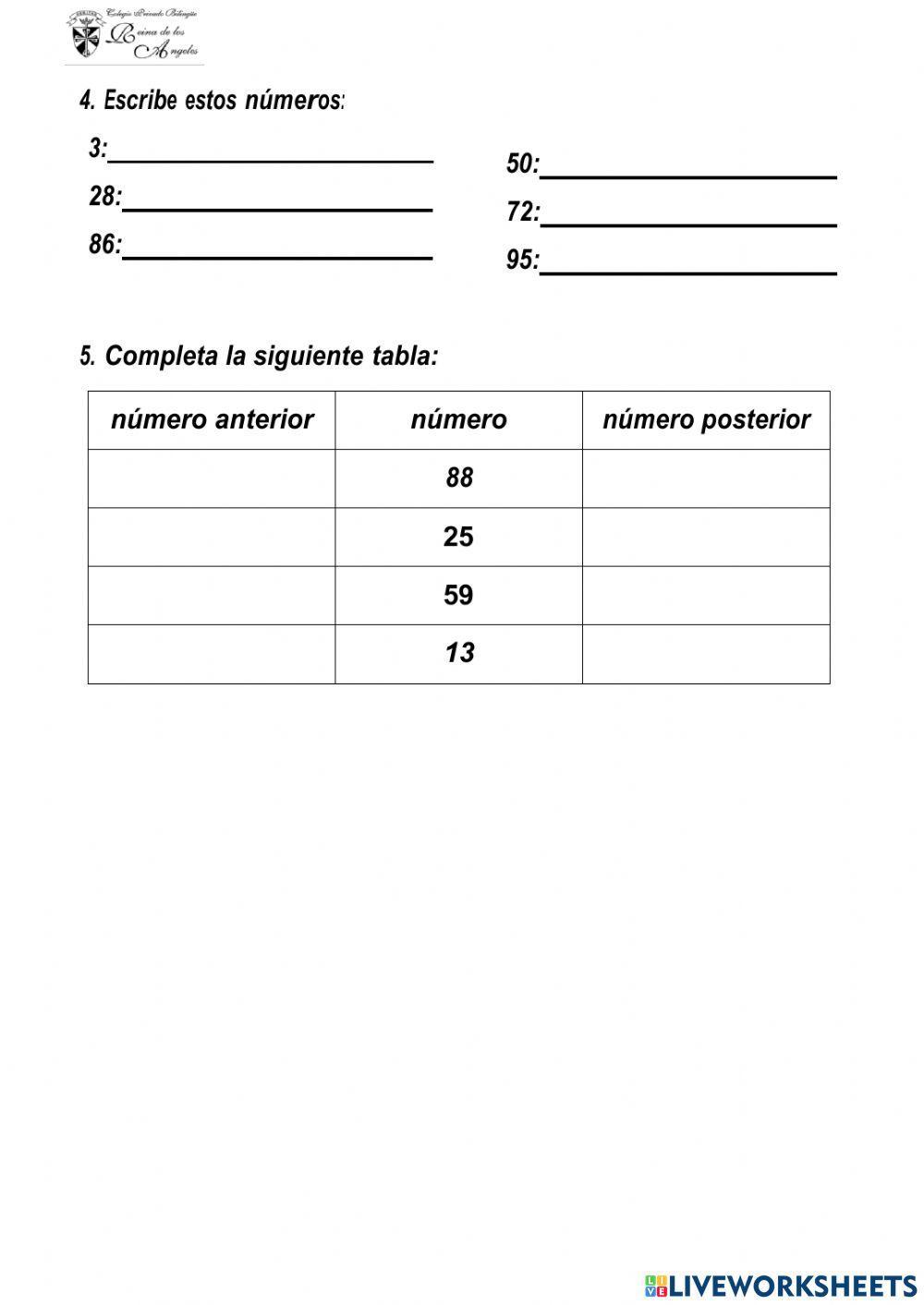 Descomposición de números hasta 99