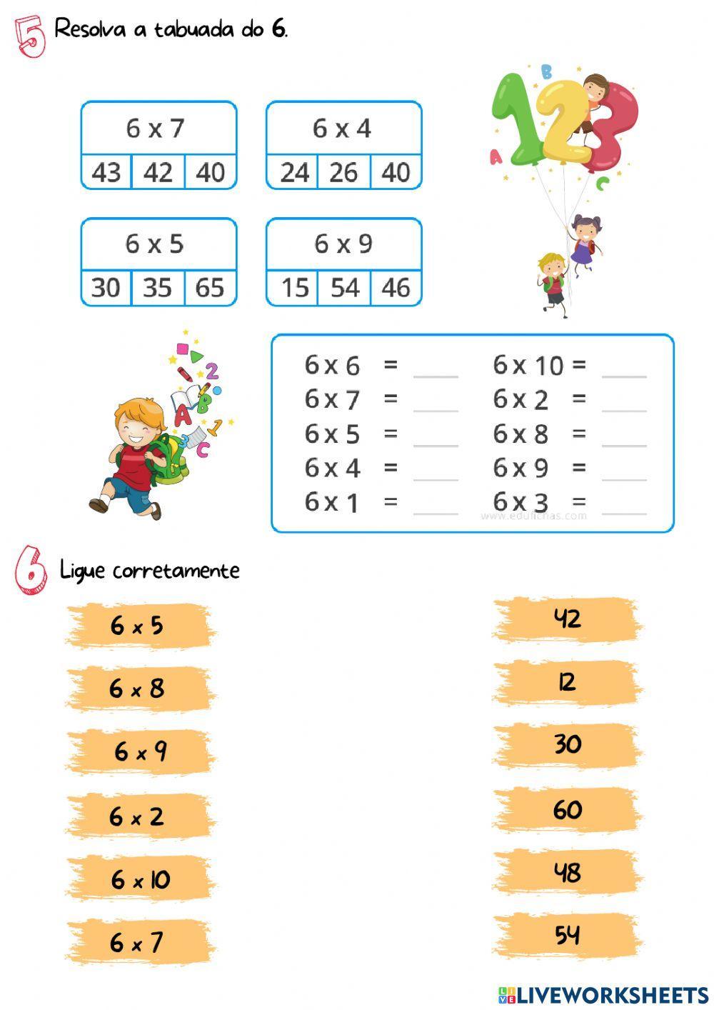 Atividade 2 da tabuada viajante (5º ano)