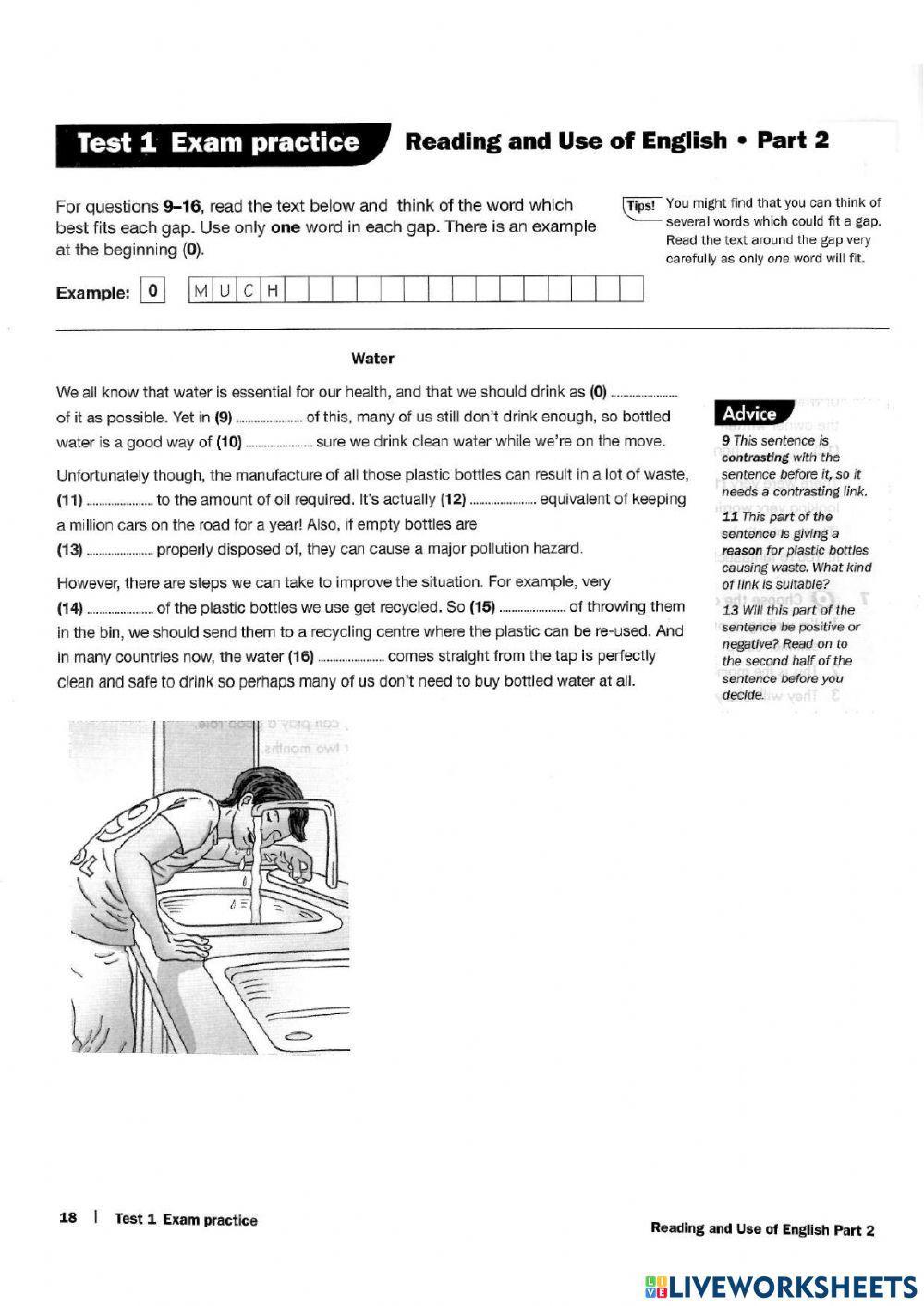 Fce use of english live worksheets