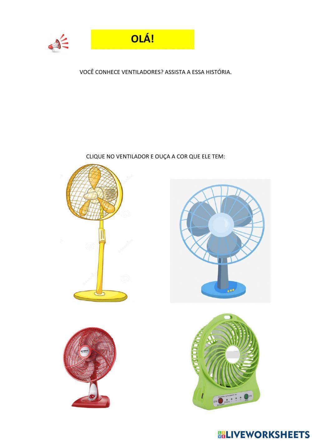 Ventiladores e suas cores