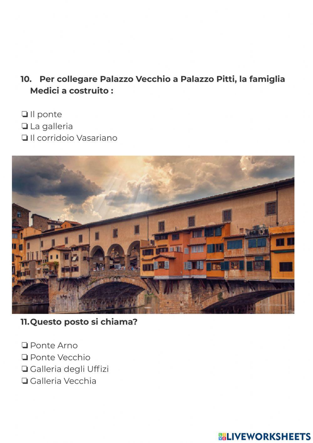 QUIZ -Un viaggio in Italia: Firenze