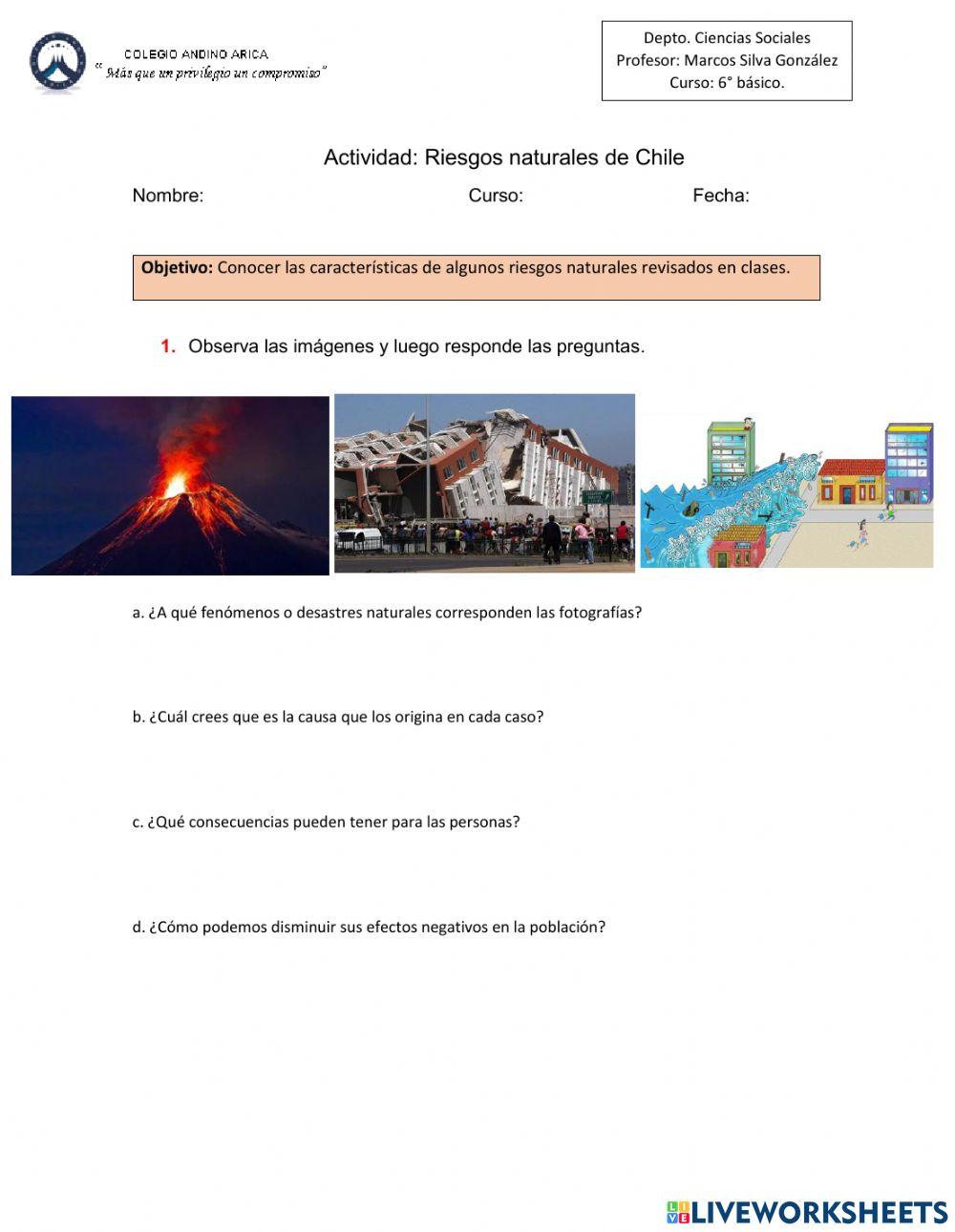 Riesgos Naturales de Chile