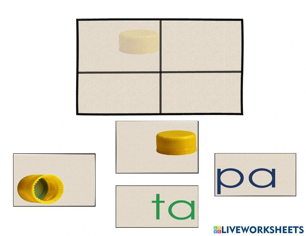 Rompecabezas palabras iniciales