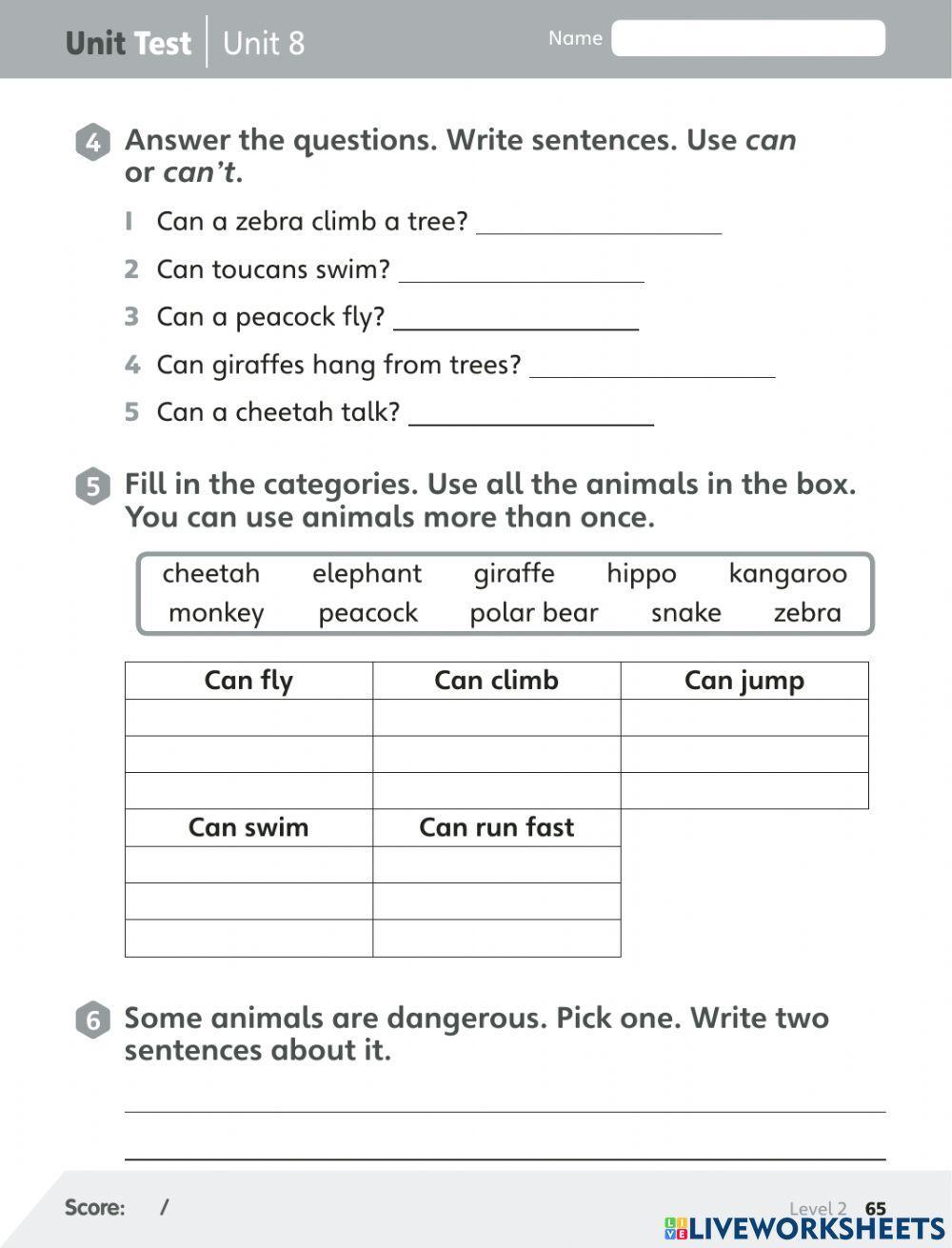 Practice test unit 8 big 2