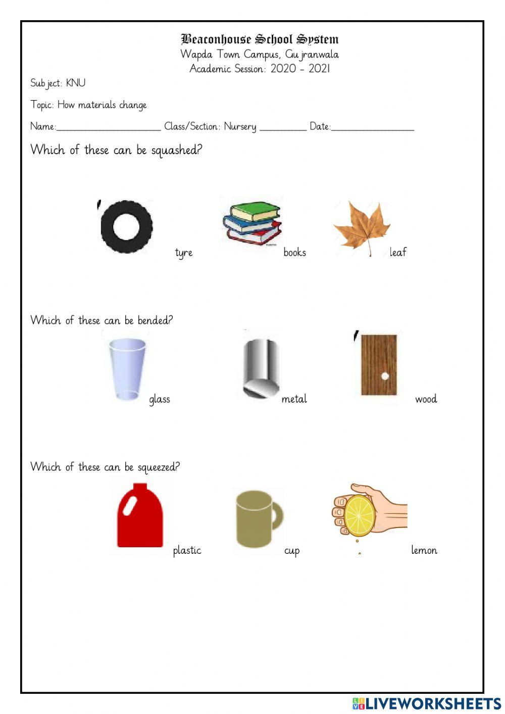 How materials change