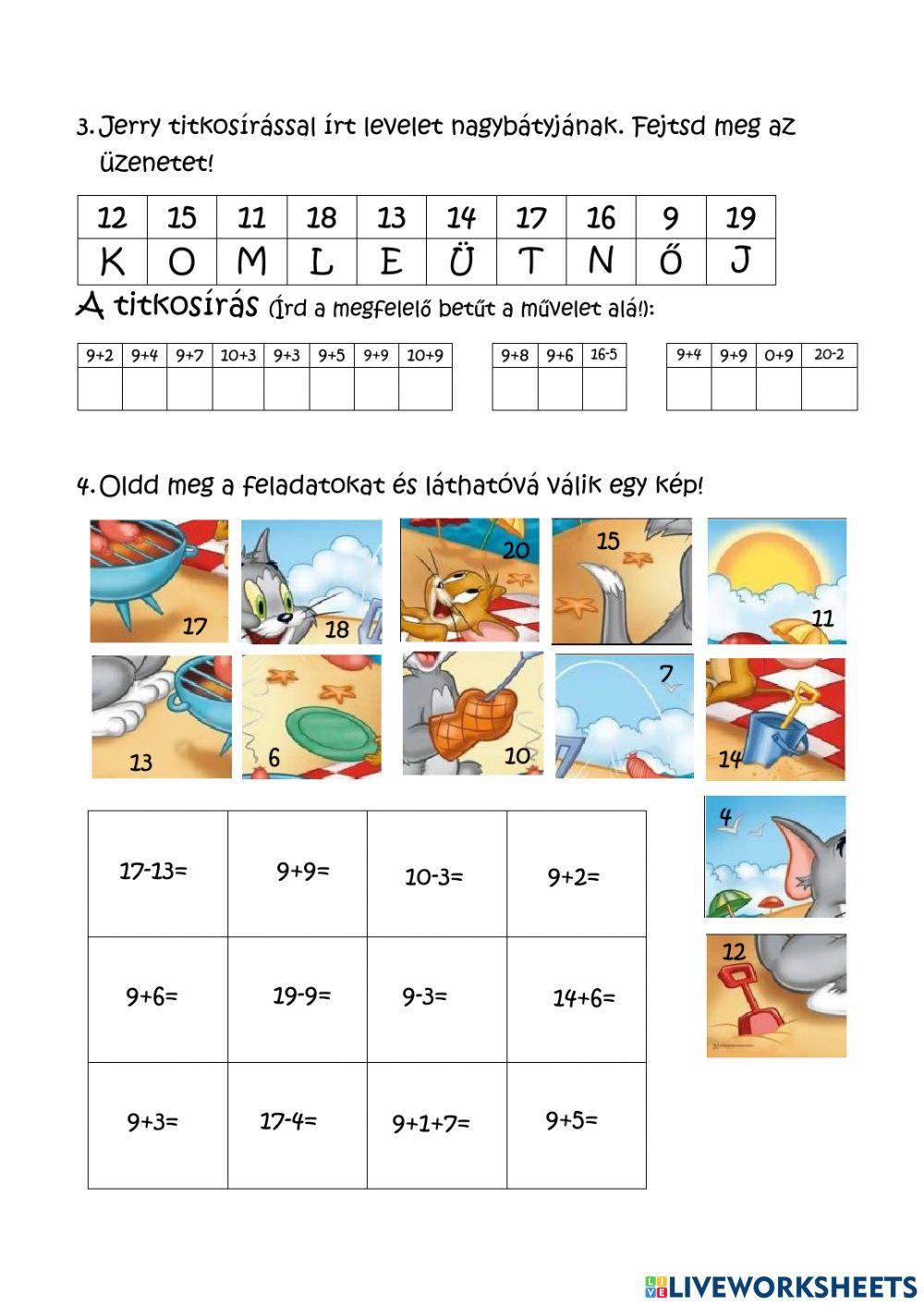 Összeadás tízesátlépéssel - 9-hez adunk