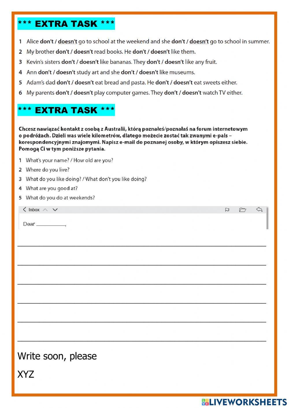 Private life (JE 4 unit 6)