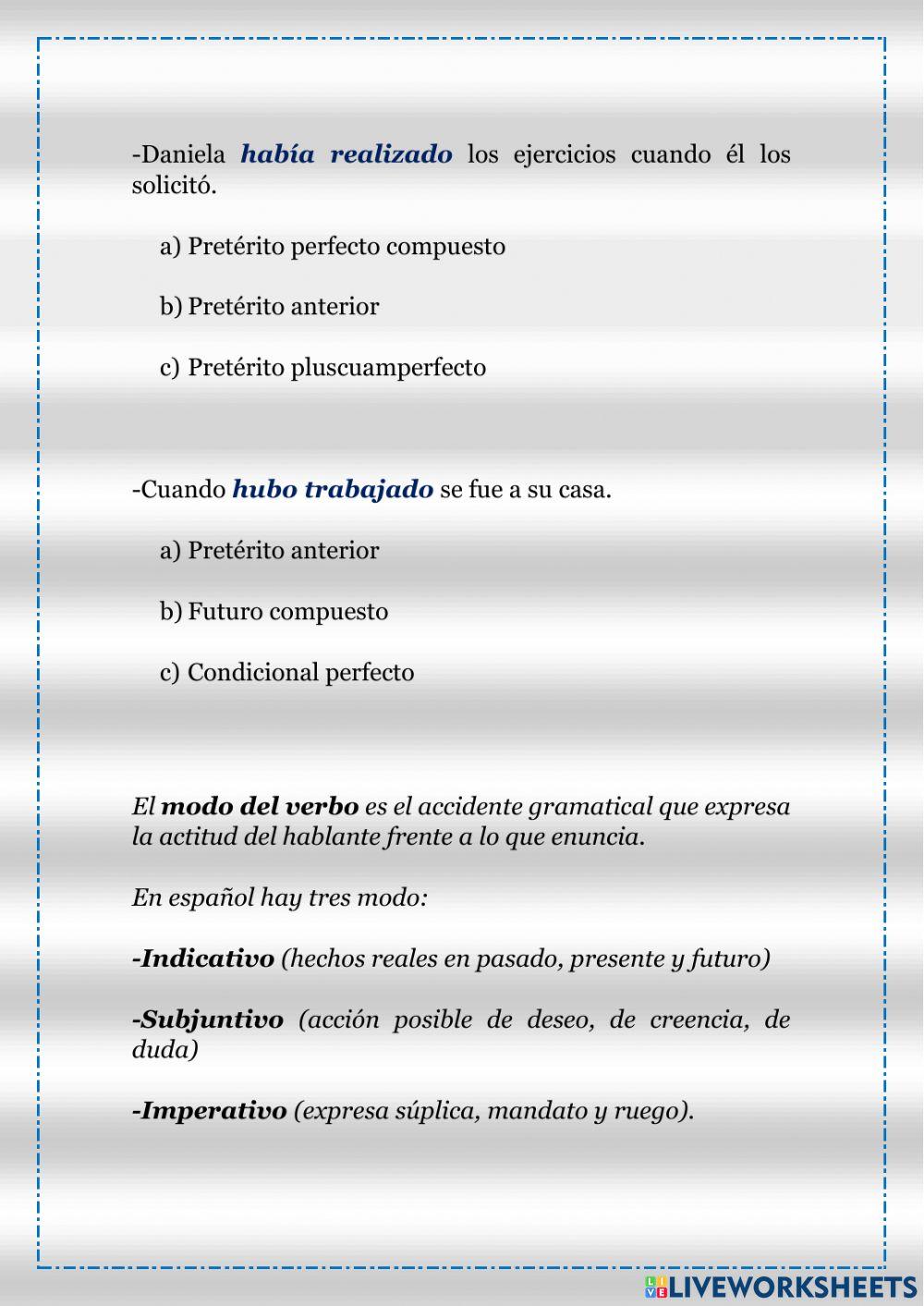 Morfología del verbo