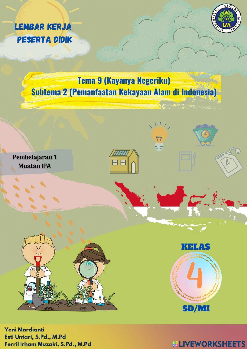 Tema 9 Subtema 2 Pembelajaran 1 Muatan IPA Kelas 4