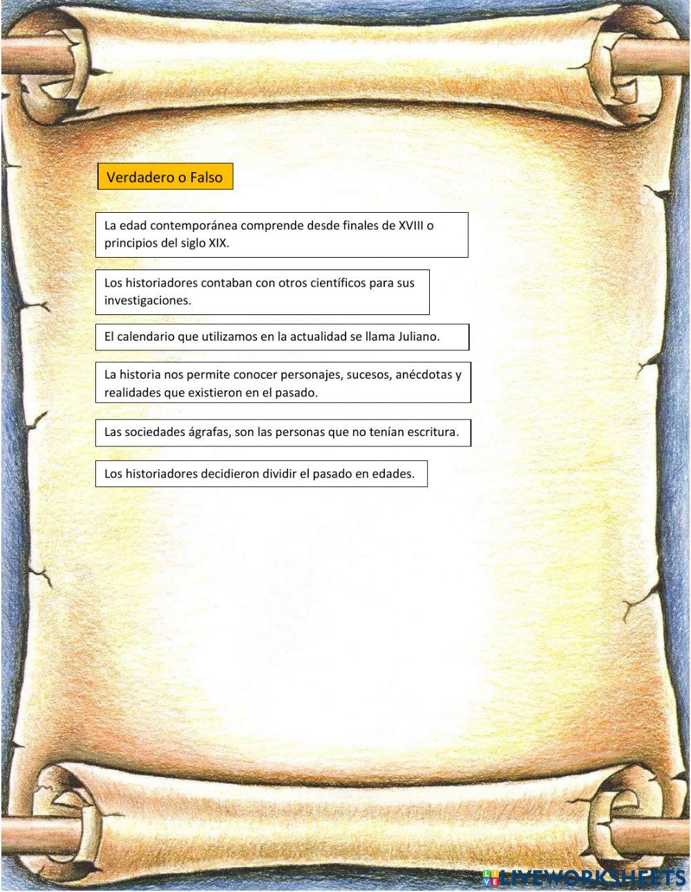 La historia y sus fuentes