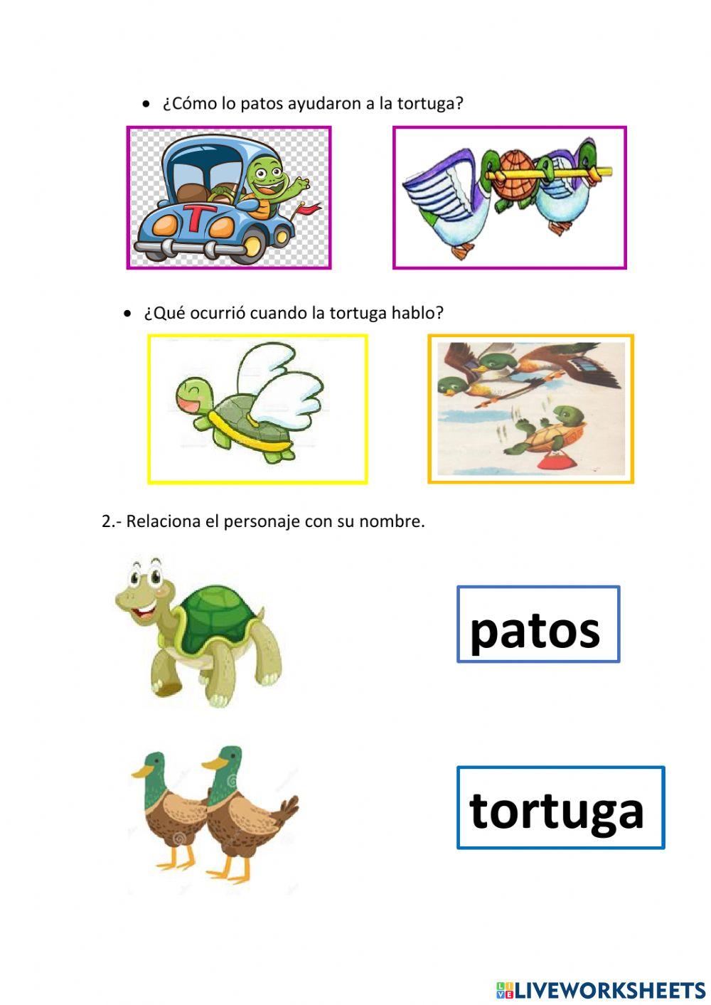 Fábula: La tortuga y los patos